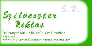 szilveszter miklos business card